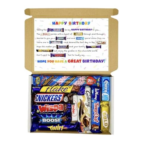Happy Birthday Chocolate Treat Box with Poem Cover