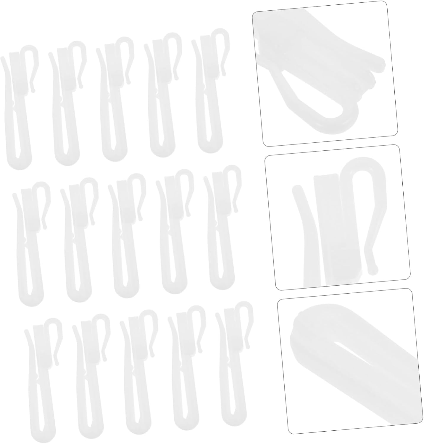 200pcs Curtain Hooks Plastic Curtain Hangers for Home Use Easy Install Drapery Accessories Suitable for Convenient