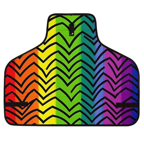 Delantal de trabajo arcoíris multicolor con hebilla rápida y bolsillos miniatura 1
