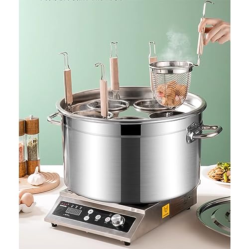 Ustensile de cuisson en acier inoxydable robuste avec panier-filtre et couvercle inclus