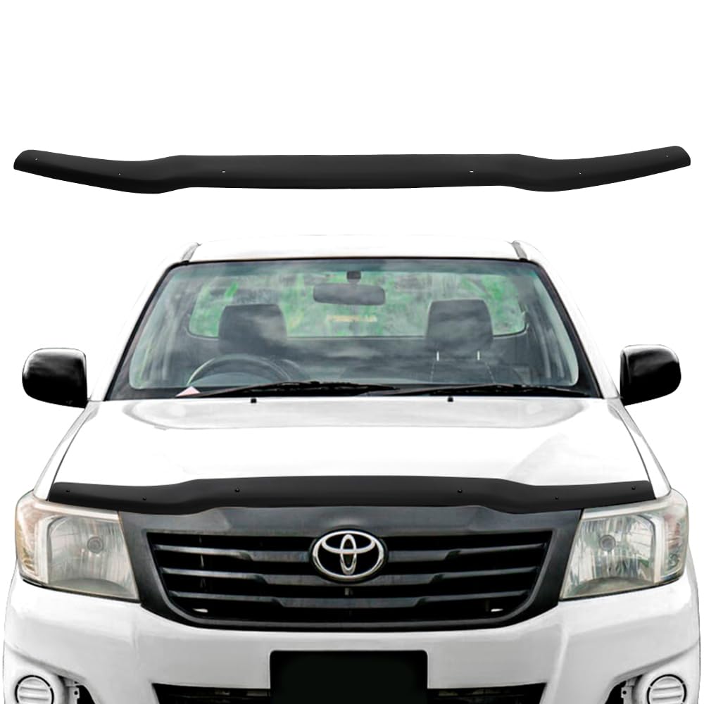 Protector de capó para Toyota Hilux 2012 – 2015 Life, Comfort, Executive Todas las Cabinas, Pickup, Deflector de capó, acrílico PMMA resistente a los rayos UV, resistente a la intemperie, color