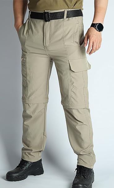KIRKJUBUR® Zip-Off Heren 2-in-1 Wandel en trekking broek Bruin | sport