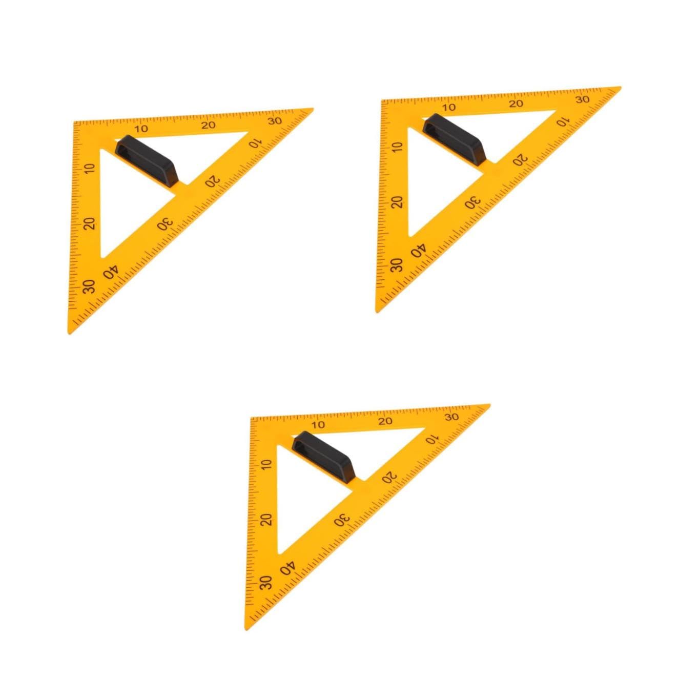 DOITOOL 3 Stück Magnetisches Geometrisches Dreieck Lineal mit Abnehmbarem Griff Multifunktionales Zeichen und Mathematiklehrmittel für Unterricht und Demonstrationen