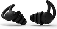 NWX Protetor Auricular Antirruído com 3 Camadas Antirruído | Para Dormir e Estudar – Design Ergonômico, Conforto Superior e Isolamento Sonoro Eficiente (Preto)