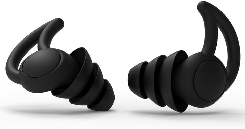 NWX Protetor Auricular Antirruído com 3 Camadas Antirruído | Para Dormir e Estudar – Design Ergonômico, Conforto Superior e Isolamento Sonoro Eficiente (Preto)