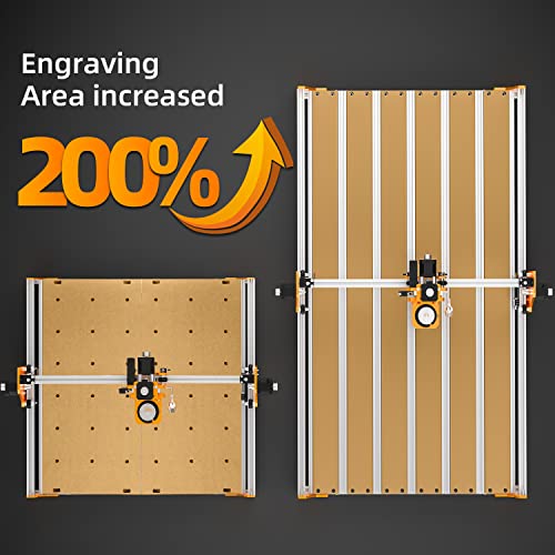 Image of FoxAlien 4080 Y-axis Extension Kit for Masuter Pro, with Upgraded T-slot Hybrid Spoilboard CNC Router Machine Working Area Extend (15.75 inch x 31.5 inch, X-Y)