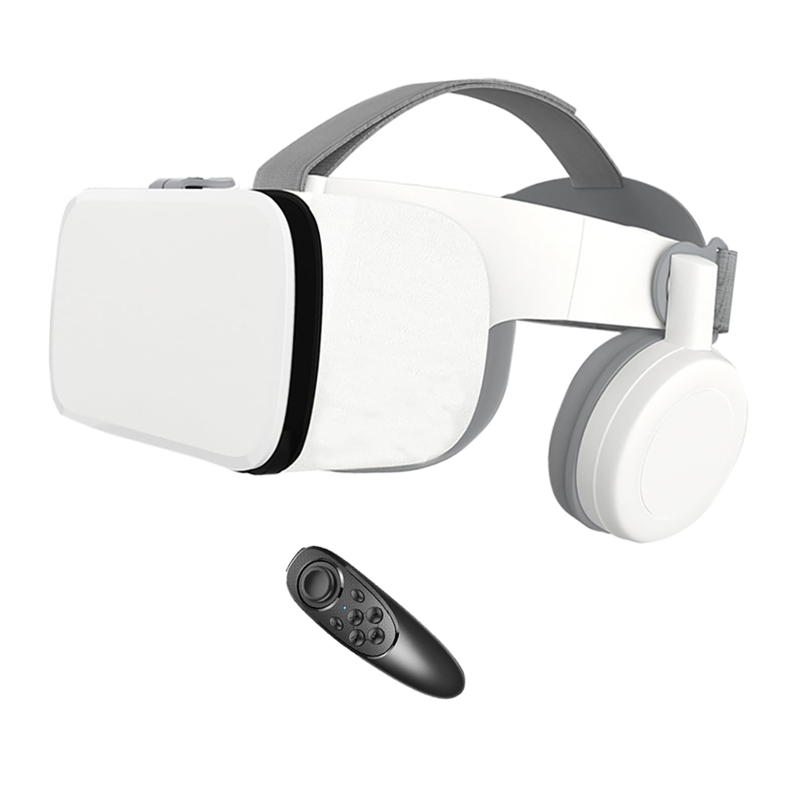 VR Headset - Occhiali 3D per realtà virtuale con auricolare Bluetooth, cuffie per realtà virtuale, cuffie VR per bambini, compatibile con iOS/Android per film e giochi