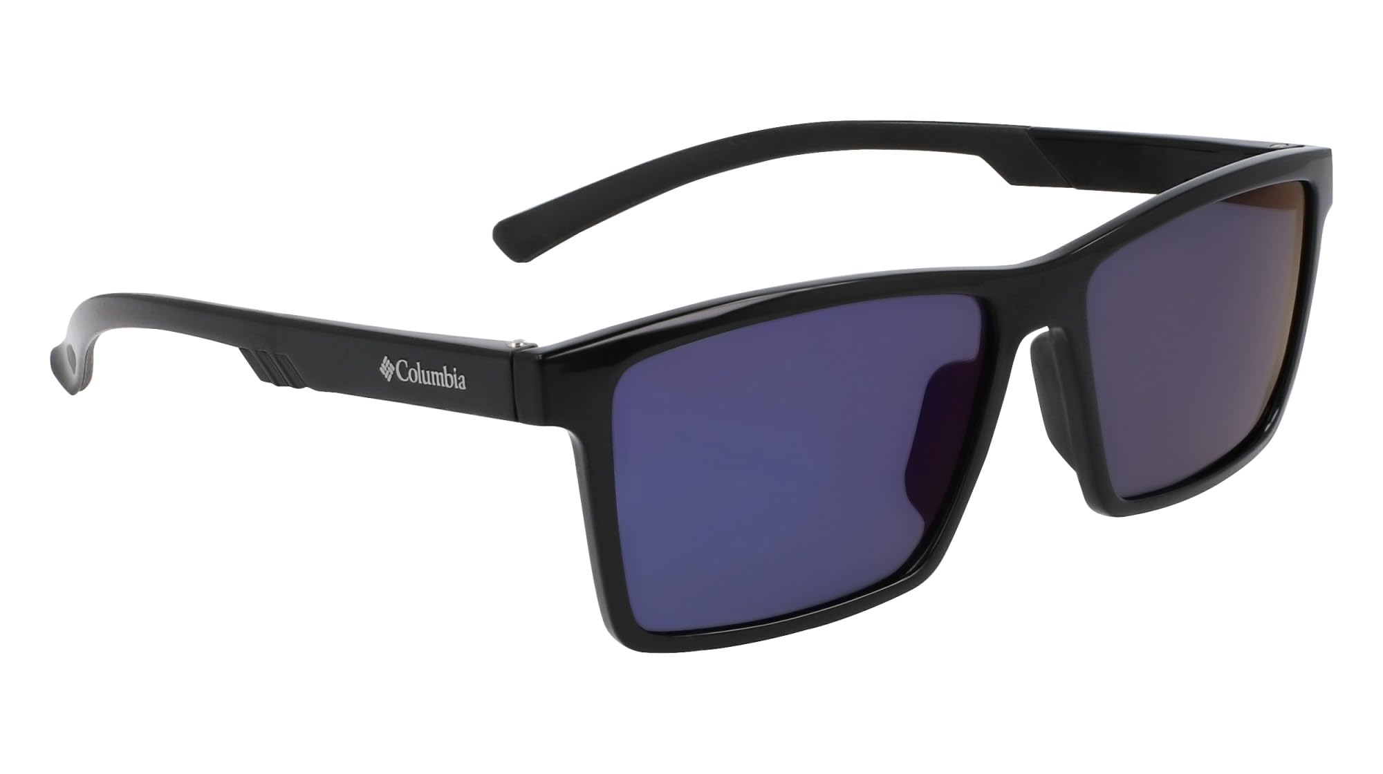 Columbia Męskie okulary przeciwsłoneczne C569SP TRIPLE CANYON - matowe czarne/niebieskie lustro z niebieską soczewką lustrzaną