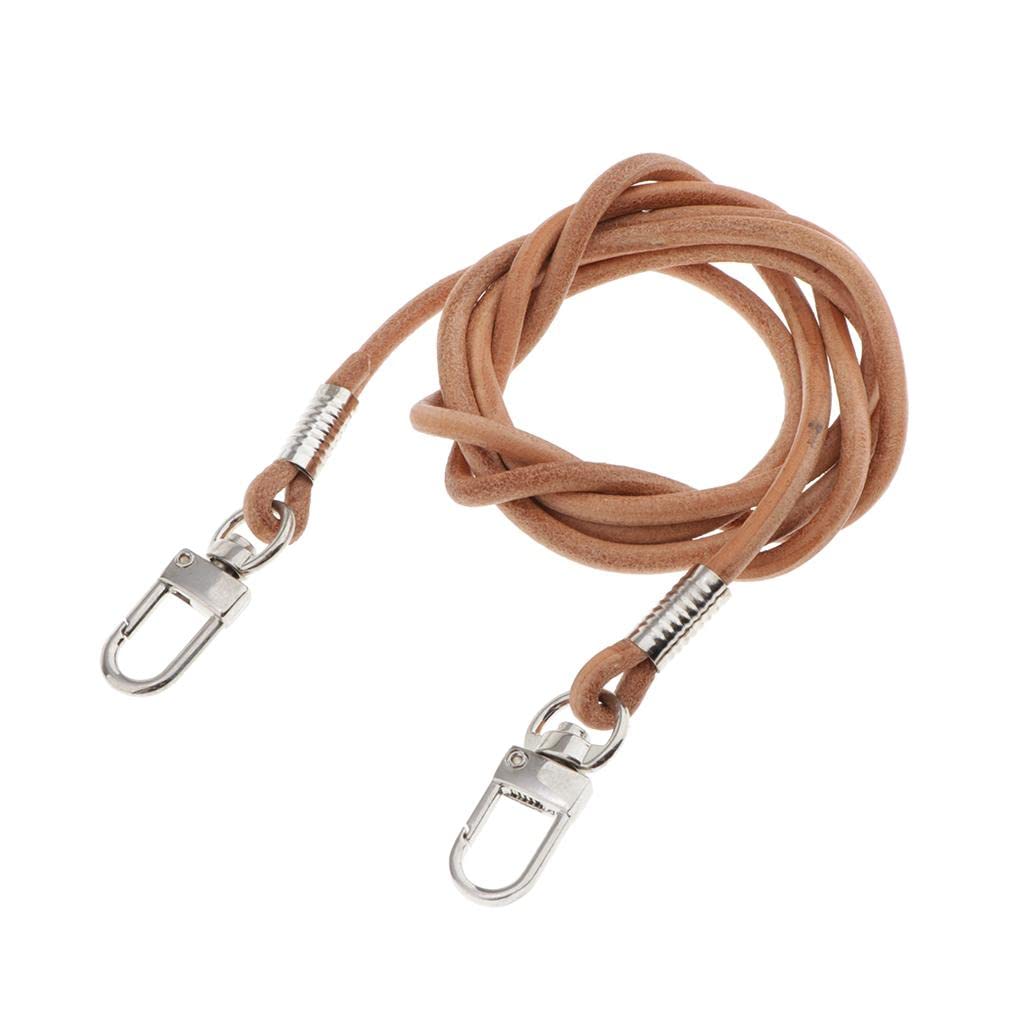 NIVAA Round PU Leather Bag Replacement Strap Handbah Purse Handle 121cm Silver 2-image-46