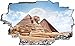 Produktbild DesFoli Ägypten Pyramide 3D Look Wandtattoo 70 x 115 cm Wanddurchbruch Wandbild Sticker Aufkleber C538