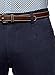 oodji Ultra Hombre Pantalones Chinos con Cinturón, Azul, ES 44 (L)