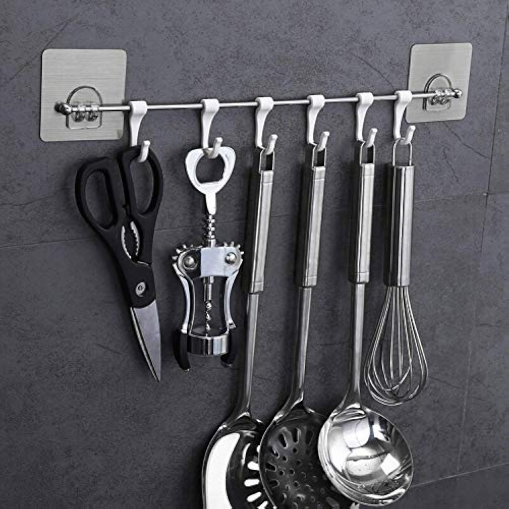 Self Adhesive Bathroom Towel Rail Utensil Rack