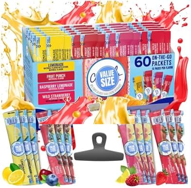Crystal-Light Variety Pack 70 Flavored Drink Mix Packets In Lemonade, Fruit Punch