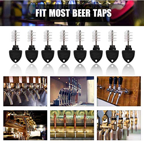Onebom Faucet Plug Brush, 2 In 1 Beer Tap Cap Plug & Cleaning Brush, Fit Snugly Into The Stout For Most Standard Taps (12 Pack) #TOP4
