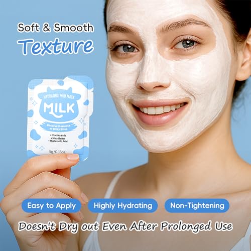 Rosardene Milk Skincare for Kids, 10 PCS Teen Skin Care Kit with Cleanser, Serum, Cream, Masks, Skin Care for Teens 10-12, Hydrating Travel Skincare Sets, for Teenage Girls & Tweens (Milk)