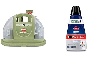 Bissell Little Green Multi-Purpose Portable Carpet Cleaner Bundle with Professional Spot and...