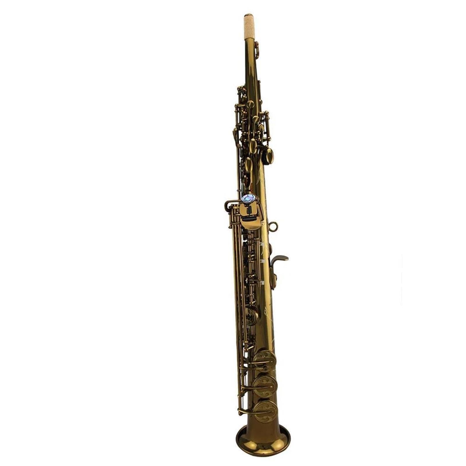 Adulte Saxophone Saxophone Soprano En Laiton Bb Adulte Laque Dorée