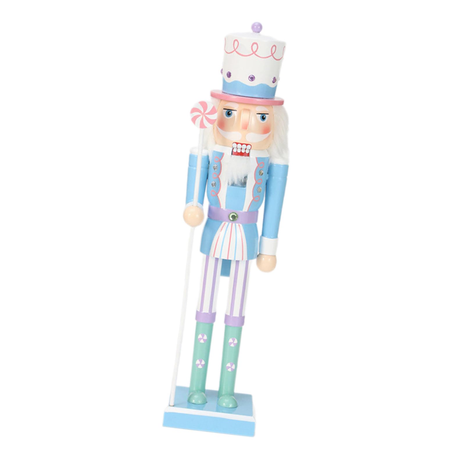 carotoe Wood Nutcrackers Ornament Stylish 50CM Nutcrackers Figure Decoration From Candy Series for Desk or Mantels Home Decors