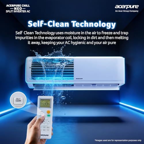 Image of Acerpure Chill Neo 1.5 Ton 5 star, New star rated, Split AC(4 Way Swing, 7 in1, Ice blast mode, Auto Clean, Dust Filter, Inverter Compressor, sleep mode, AC5IPG61.5TN5W, White)