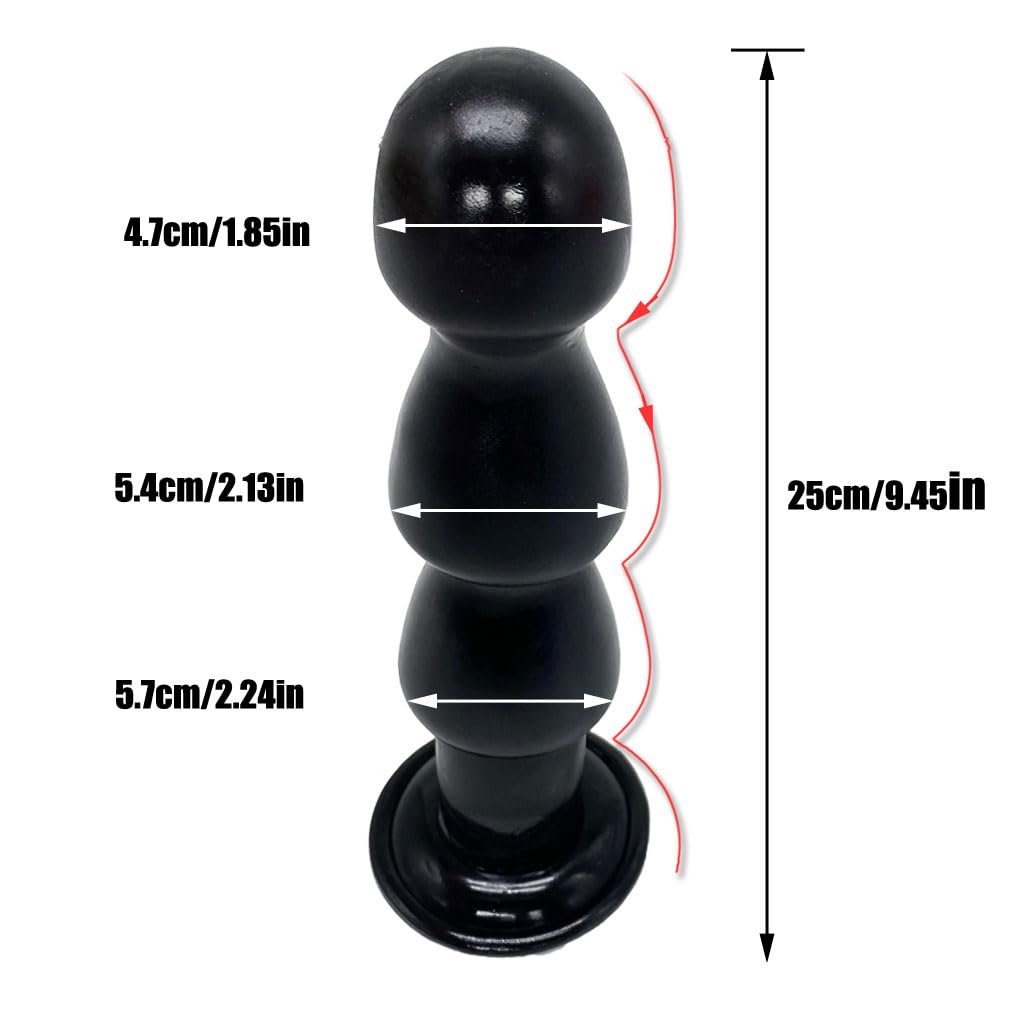 Amazon.com: 9.45''X2.24'' Anal Plug Butt Plug Sex Toy with Suction Cup  Hands-Free Play 3 Balls Dildo : Health & Household