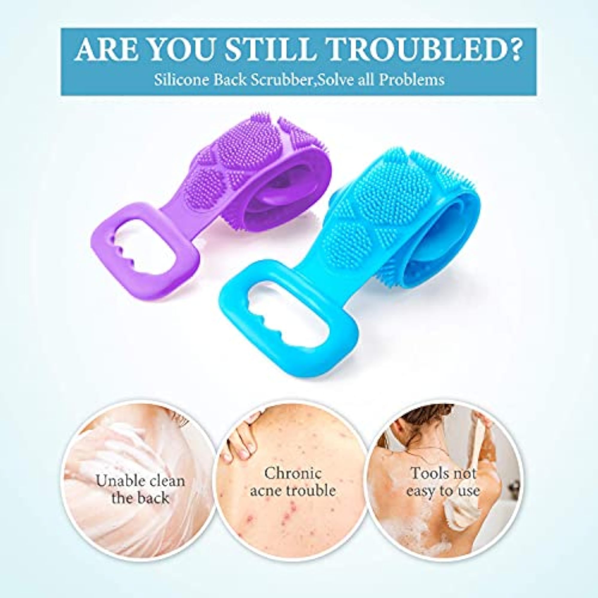 Bath Belt Body Brush Back Scrubber Cleanser