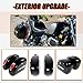 EGO BIKE Motorcycle Universal Saddlebags Hard Saddle Bag Trunk w/Light for Honda Yamaha Harley Suzuki Kawasaki