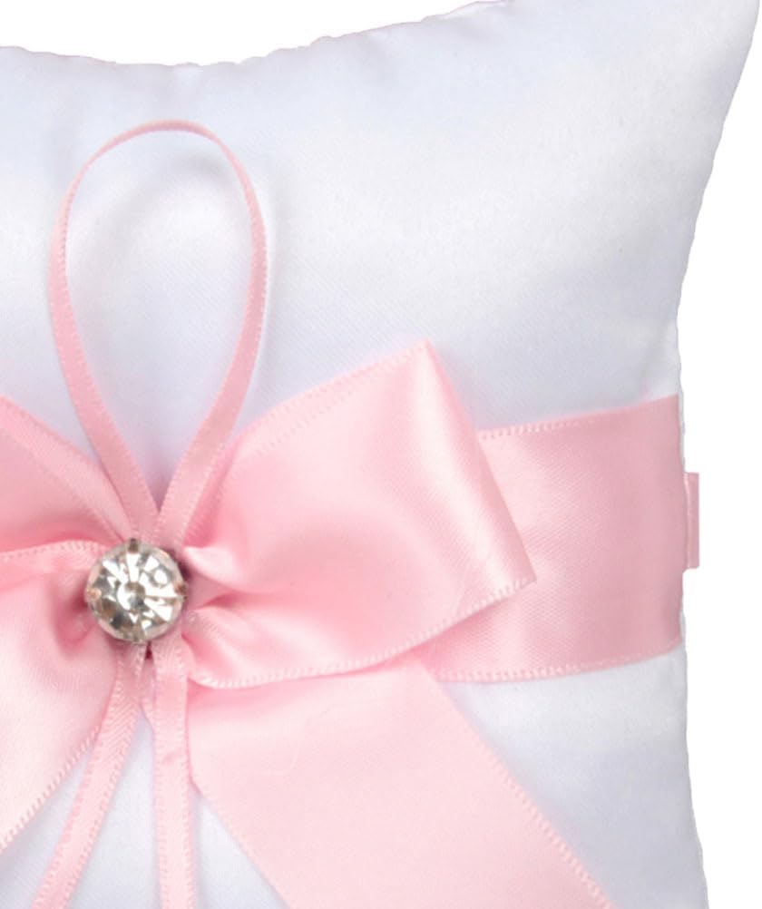 Cabilock Wedding Ring Pillow Square Cushion 5.51X5.51X3.14In Soft Comfortable Ring Bearer Pillow for Wedding Ceremony Engagement Party Decoration