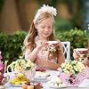 Jexine 6 Pcs Tea Party Decorations Floral Decorative Teapot Princess Centerpieces For Tables Flower Vase Boxes
