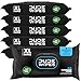DUDE Wipes Unscented Flushable Wipes - Extra-Large Adult Wet Wipes for Sensitive Skin - 6 Pack (288 Count) - Infused with Vitamin E and Aloe - Septic and Sewer Safe