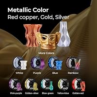 Creality Silk PLA Filament 1,75 mm, 2kg Gradient Multicolor, Seiden-PLA mit glänzendem Silk-Effekt, Hohe Zähigkeit & Glatte Druckoberfläche, Maßgenauigkeit ±0,02 mm – Ansicht 3