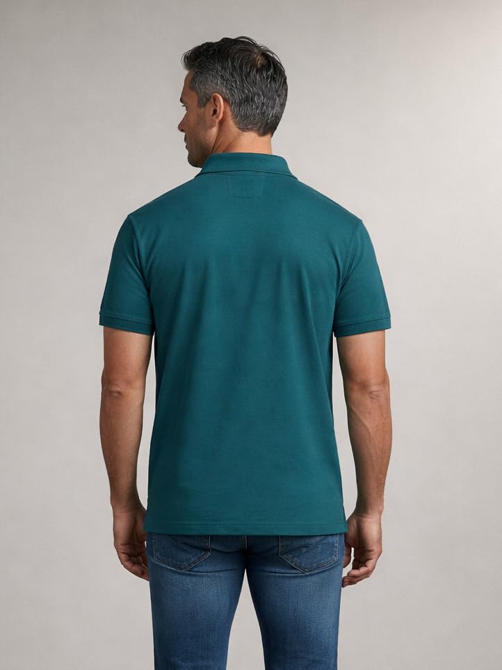Image of Men Regular fit Polo Neck Front Pocket ||Pocket Embroidery Casual Wear T-Shirt||Half Sleeve Side on Sleeve Embroidery|| Button Closer t Shirt for Men