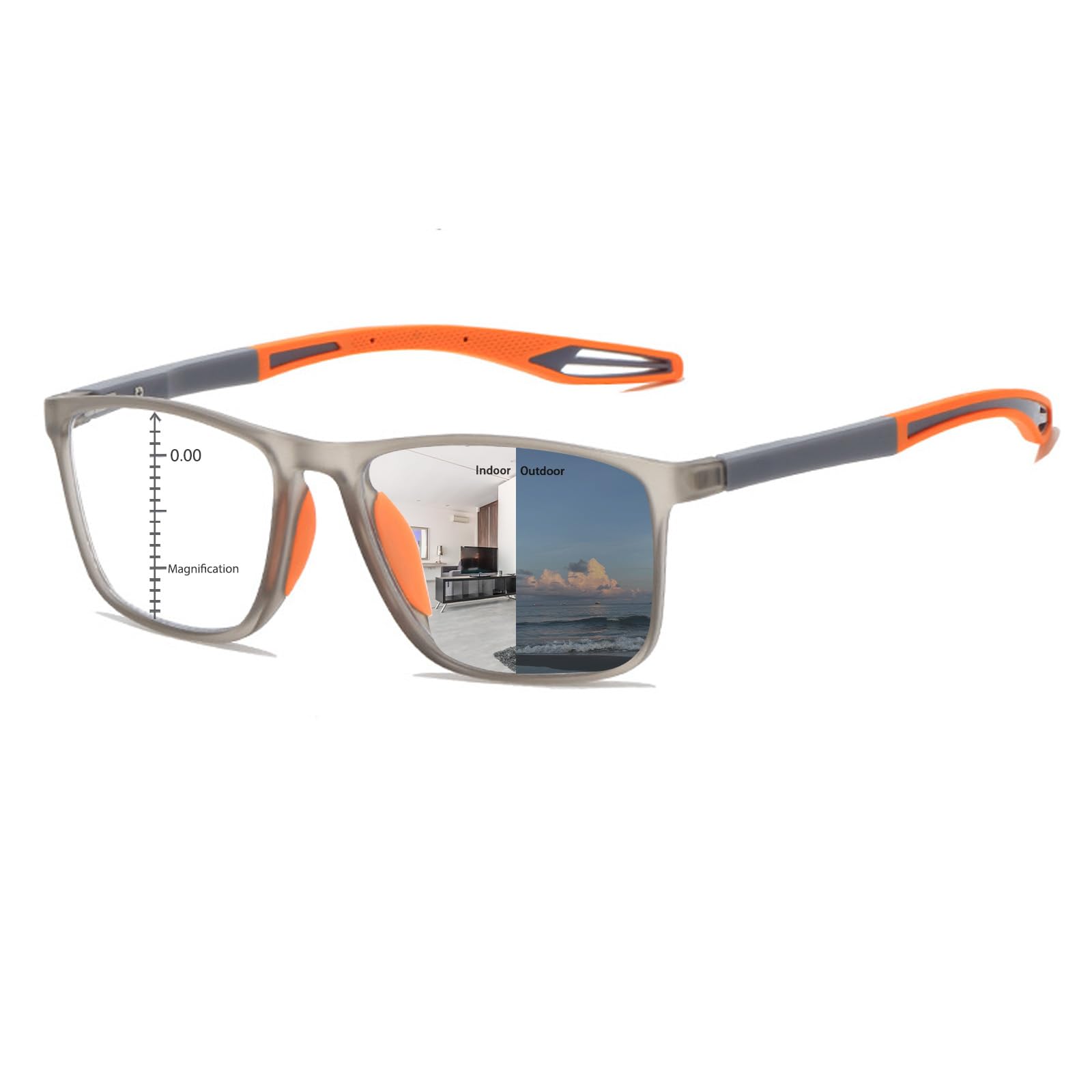 Progressive Photochromic Multifocus Reading Glasses Blue Light Blocking