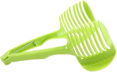 Cortador de tomate de plástico de mano redondo cortador de limón clip de pan multifuncional frutas verduras herramienta de corte de cocina