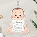 Please Do Not Touch Or Kiss Baby Sign, Please Dont Touch Baby Sign, 6.1 × 4.72 Inch Acrylic Baby Sign, Cute Baby Shaped Do Not Touch Sign for Car Seat Stroller Newborn Safety