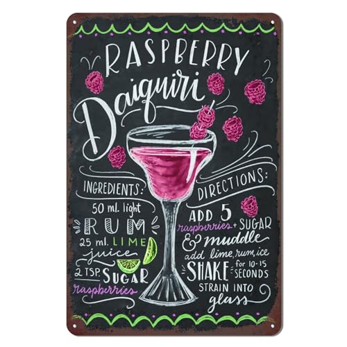 Vintage Daiquiri Bar Metal Tin Sign