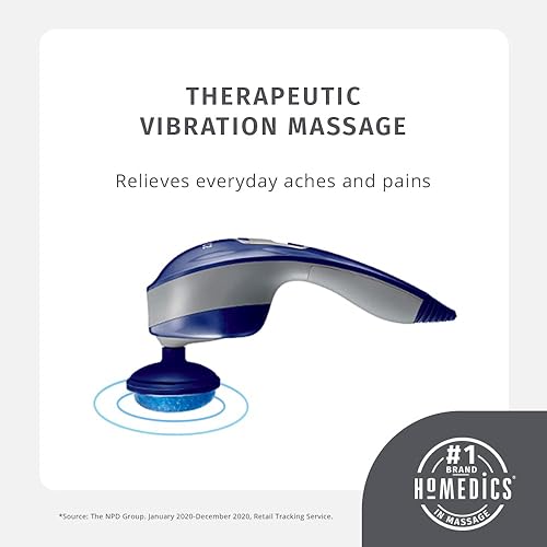 Miniatura 2 de HoMedics Thera-P - Masajeador de velocidad variable con mango caliente y frío con 8 accesorios personalizados para músculos doloridos o