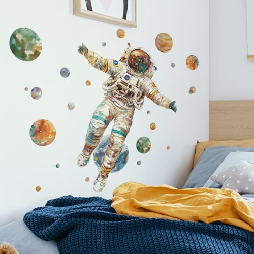 Vinilo decorativo astronauta para paredes habitación infantil miniatura 3