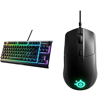 SteelSeries Apex 3 TKL RGB Gaming Keyboard + Rival 3 Gaming Mouse Black