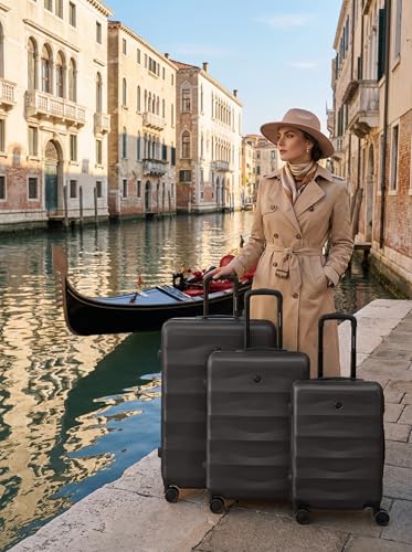 SMARTBOX Edition 03 Trolley Set 3-teilig Black : valises rigides noires - 6
