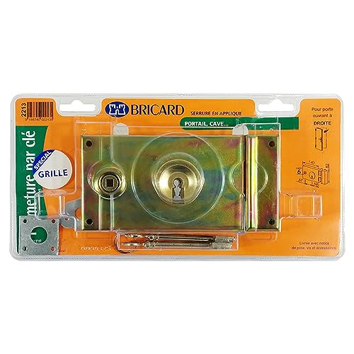 Bricard - Serrure en applique horizontale de portail et grille Bricard Ouvrant Droit
