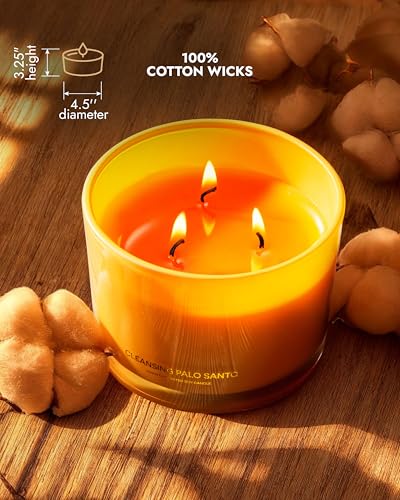 96NORTH-Luxury-Palo-Santo-Candle-Large-3-Wick-Jar-Candle-Up-to-50-Hours-Burning-Time-100-Natural-Soy-Wax-Relaxing-Aromatherapy-Aesthetic-Candles-Housewarming-Gift-for-Men-and-Women 96NORTH Luxury Palo Santo Candle Large 3 Wick Jar Candle Up to 50 Hours Burning Time 100 Natural Soy Wax Relaxing Aromatherapy Aesthetic Candles Housewarming Gift for Men and Women