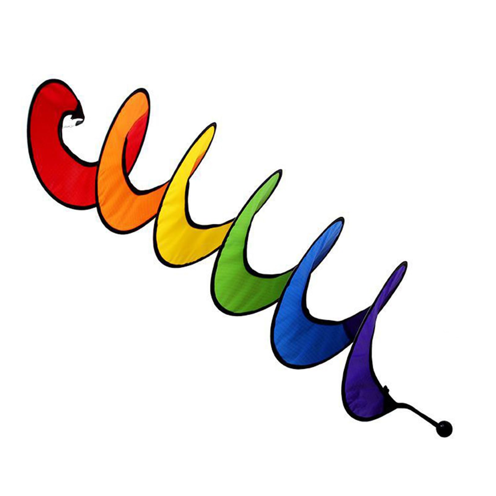 Colorful Rainbow Winds Twister Curly Spinner Home Garden Party & Event Decoration Eye-Catching Outdoor Decoration Rainbow Winds Spinner