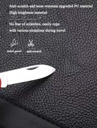 Carry-On 2-piece Suitcase Set, Silent Universal Wheel PU Leather Trolley Case, Boarding Case Luggage Carry On (Color : Black, Size : 2piece)3