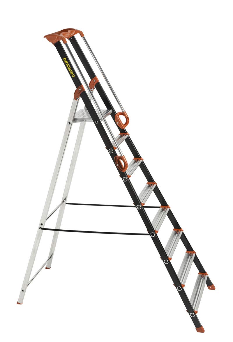 Escabeau Aluminium, 8 Marches, 3.6m Hauteur d'Accès
