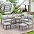 Danrelax 7 Pieces Aluminum Patio Conversation Set, All Weather Metal Frame Outdoor Furniture Set, Outdoor Patio Set for Lawn, Garden, Balcony, Poolside, Light Gray, Fireproof Board