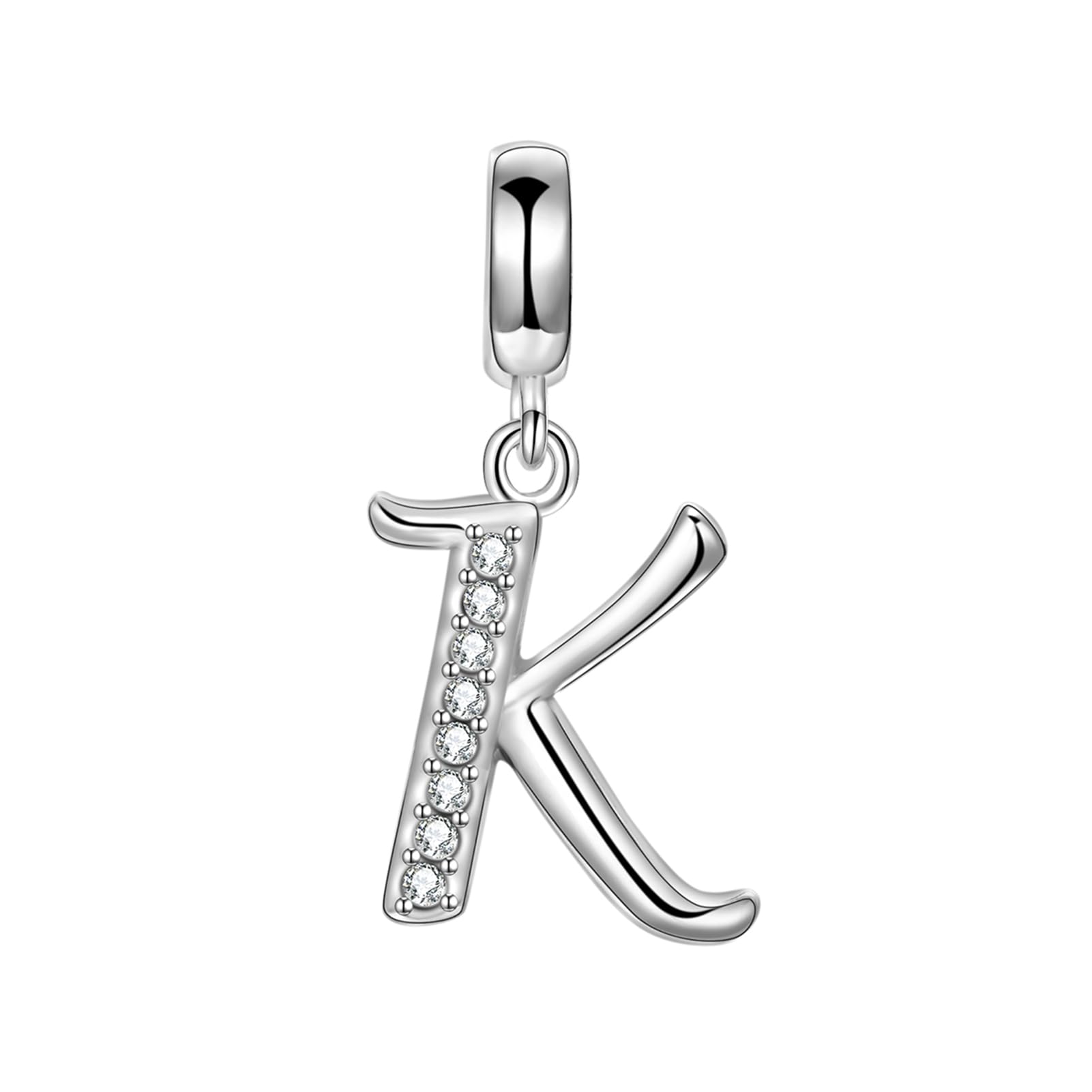 LOVANSBead Alphabet Charms with 925 Sterling Silver DIY Letter Initial A-Z Dangle Charm Beads fit European Bracelets Jewelry Gifts for Women