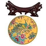 Assiette ronde : l'assiette de service simple et créative est délicate et , ce qui attirera l'attention de vos invités, décoration d'assiette artistique.