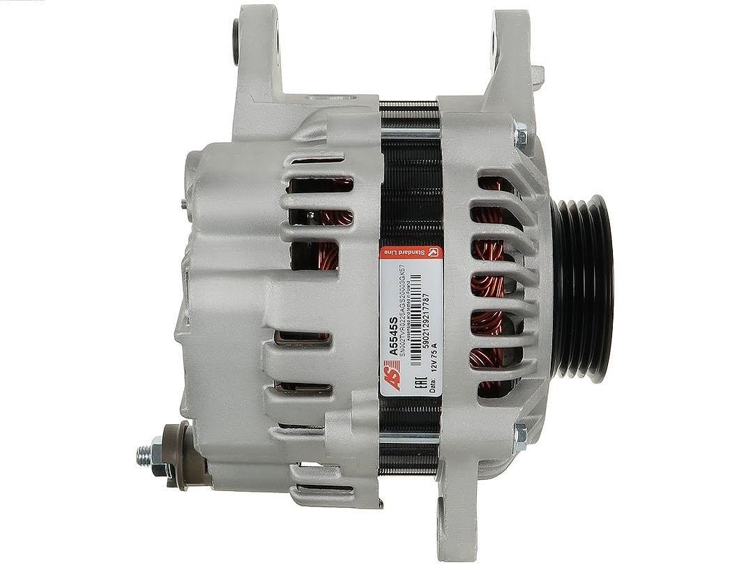 AS-PL Alternador A5545S 75A generador con polea Compatible con MITSUBISHI L 200 K7T, K6T L 400 Bus PDW, PCW, PAV, PBV, PAW L 300 III Camión de plataforma/Chasis P1T Delica/Space Gear MPV
