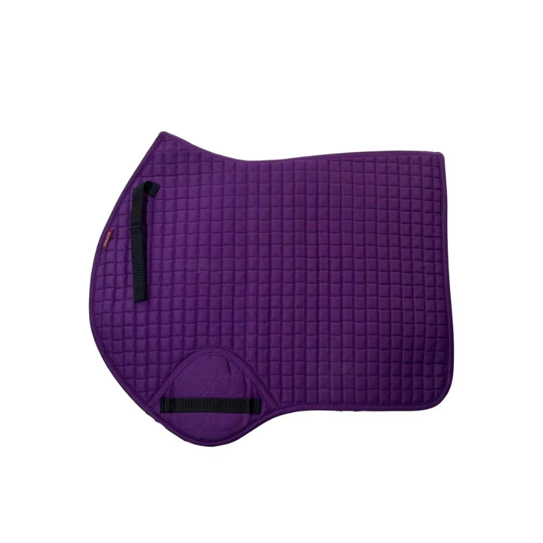 Autumnn Close Contact Saddle Pad Horse Riding GP Saddle Pad Equestrian (Plum, Full)
