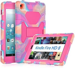 All-New Amazon Fire HD 8 Tablet Case, TRAVELLOR Shockproof Kidfrienly Full Body Rugged